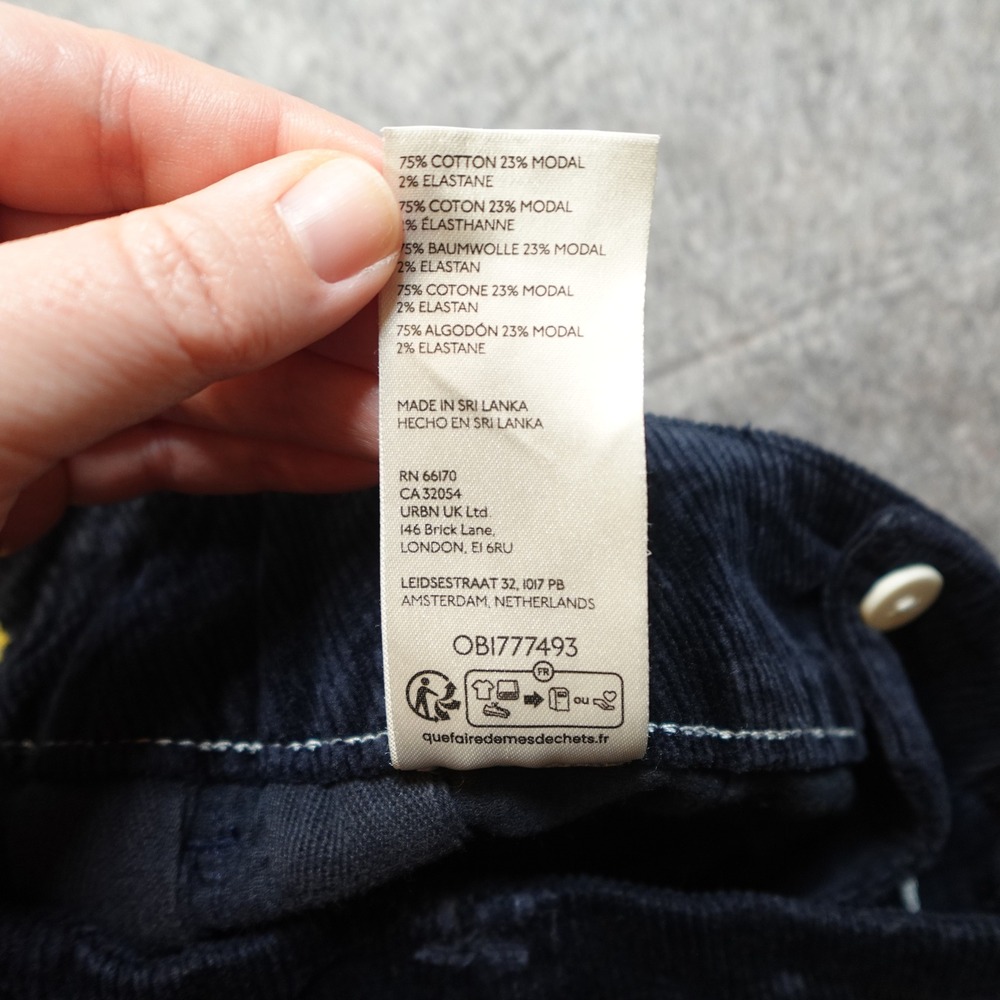 Anthropologie Maeve Pants Womens 27 Colette Corduroy Cropped Wide Leg Black - Picture 11 of 13
